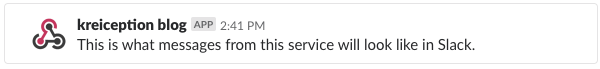 Slack notification example