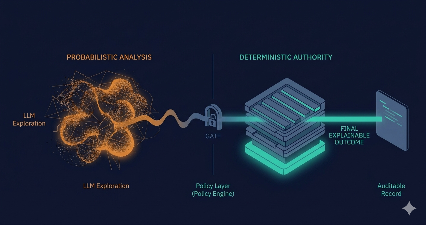 Why Your LLM Can't Be the Decision Authority in a Regulated Fintech System